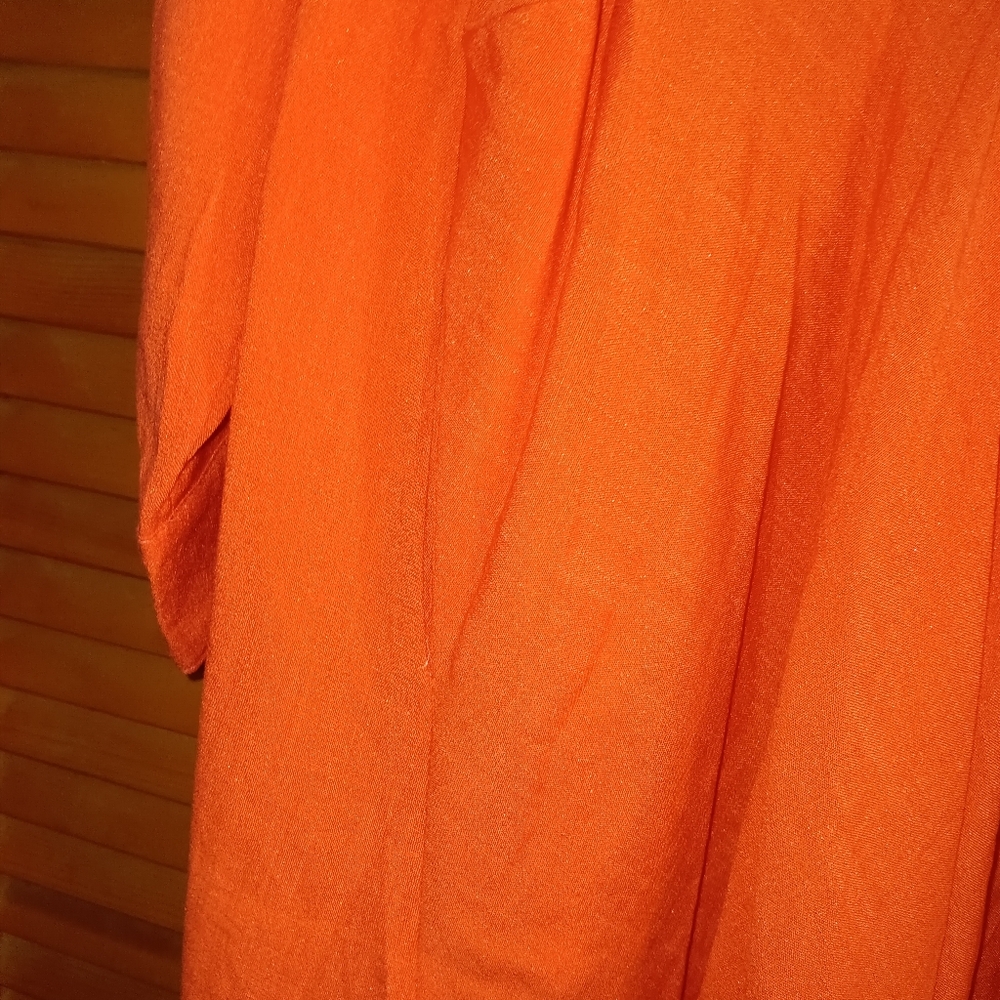 Davi and Dani 3xl Vibrant Orange Rayon/Polyester Dress - Picture 10 of 10